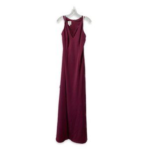 DB Studio Cutout Stretch Crepe Tank Sheath (Berry)